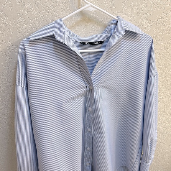 Brand New ZARA Oversized Striped Shirt - Size XS But Will Fit Medium - Picture 4 of 9